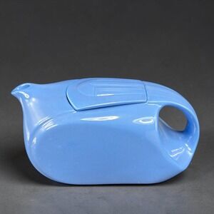 Hall China Westinghouse Streamline Art‎ Deco Teapot Periwinkle Blue Vintage USA